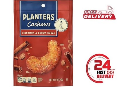 PLANTERS Cashews Cinnamon & Brown Sugar, Party Snacks, 5 Oz Bag