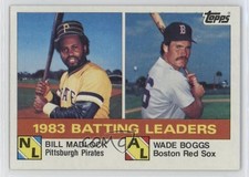 1984 Topps League Leaders Bill Madlock Wade Boggs #131 HOF 1n9l