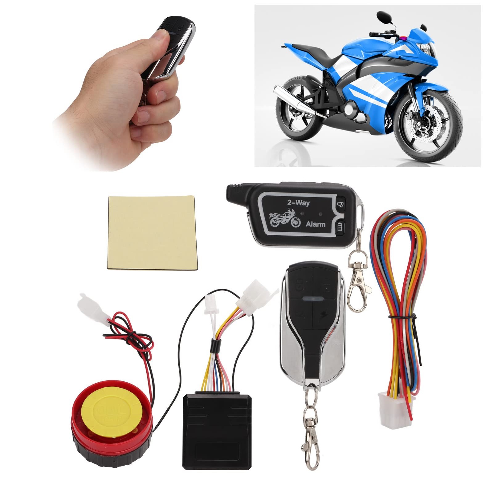 Motorcycle Alarm System & Remote Start, LCD, Anti-Theft, Vibration, Energy Sa...