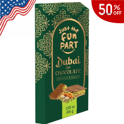Just The Fun Part Dubai Style Chocolate Bar with Pistachio & Kadaifi 3.5 oz