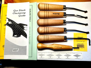 GunLine Tools Leader Checkering Tool Set #18. G L SP-60, Master Carver Veiner