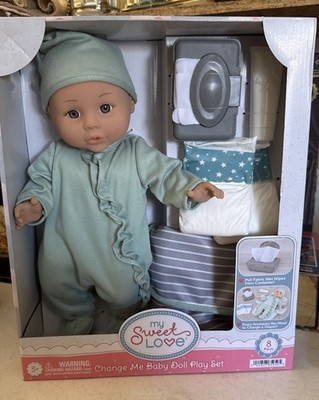   My Sweet Love Change Me Baby Play Set Sage Outfit 14-inch Doll 8 Pcs NEW