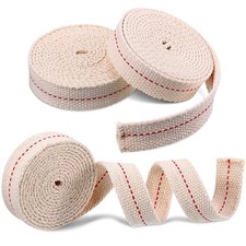 3 Rolls Strong Flat Cotton Wick, 1/2 Inch for Oil Lantern, Kerosene 12mm
