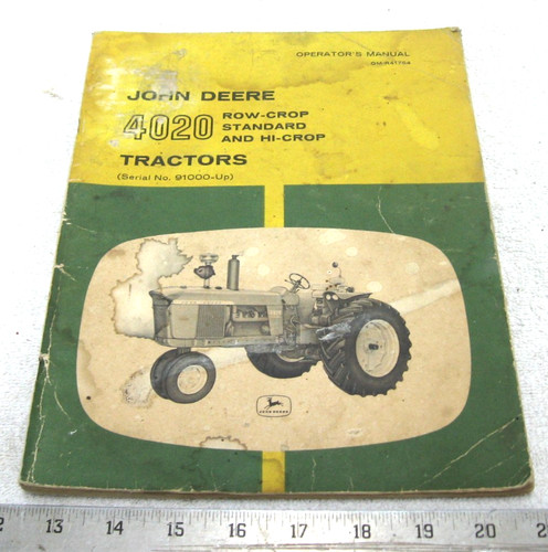 VINTAGE JOHN DEERE 4020 TRACTOR OPERATORS MANUAL ORIGINAL