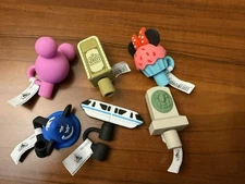 Disney Parks Straw Toppers Sorcerer Mickey Monorail Minnie Cupcake Set of 6 NWT