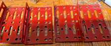 4 PC "P" SM BASE PLATE RED FOUND IN A.C. GILBERT ERECTOR SET WHITE TRUCK