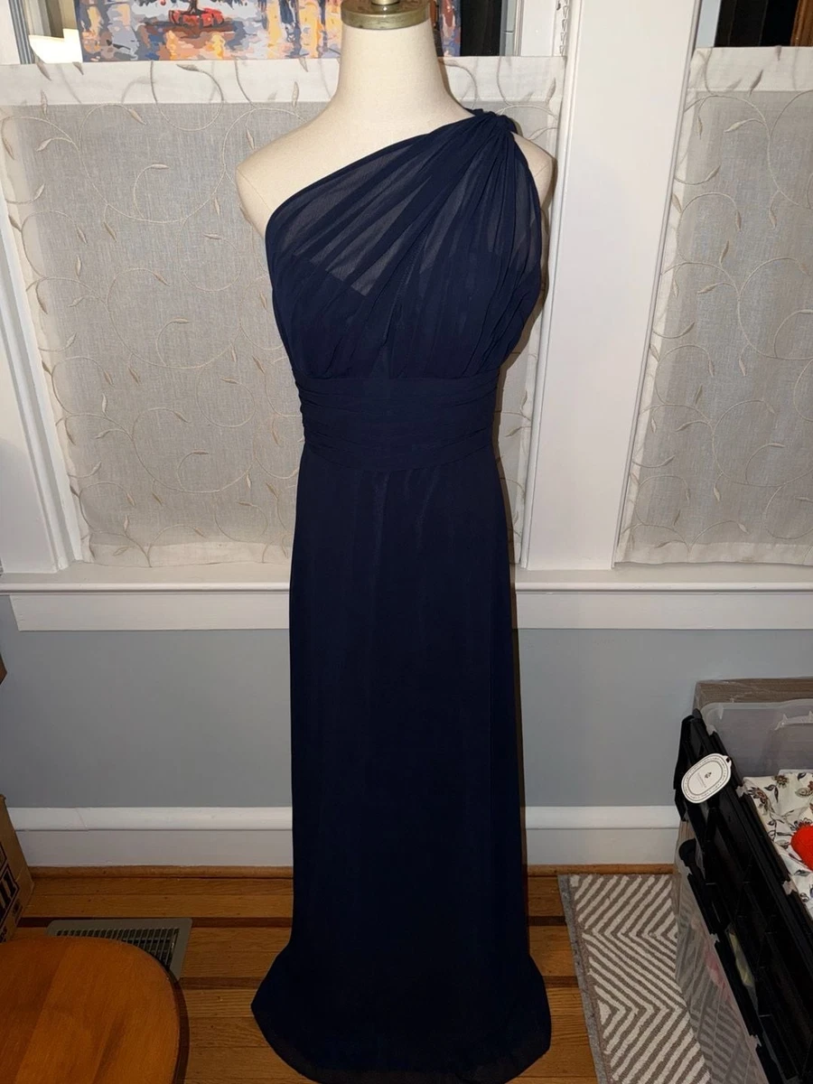 bridesmaid burnt orange dresses One Shoulder Burnt Orange Chiffon Long Custom Bridesmaid Dresses , BN1188 main image 1