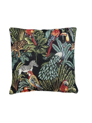Rainforest schwarz Gobelin Reißverschluss Kissen/Dekokissenbezug 16'' 18'' 20'' 22'' 24''