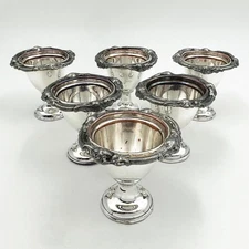 SET 6 PORTAUOVO VECCHIO PIATTO SHEFFIELD c1830 WILLIAM IV
