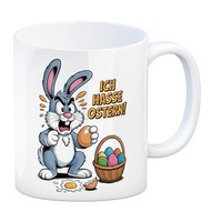 Ich Hasse Ostern Kaffeebecher Mit Gestresstem Osterhasen