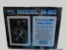 BIC Model M-80 America 8" 2-way in wall speaker system pair White-USA-sealed box