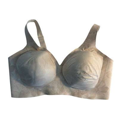Evelyn Bobbie The Starlette Plunge Bra Wireless Comfort Support Size 2XL Beige