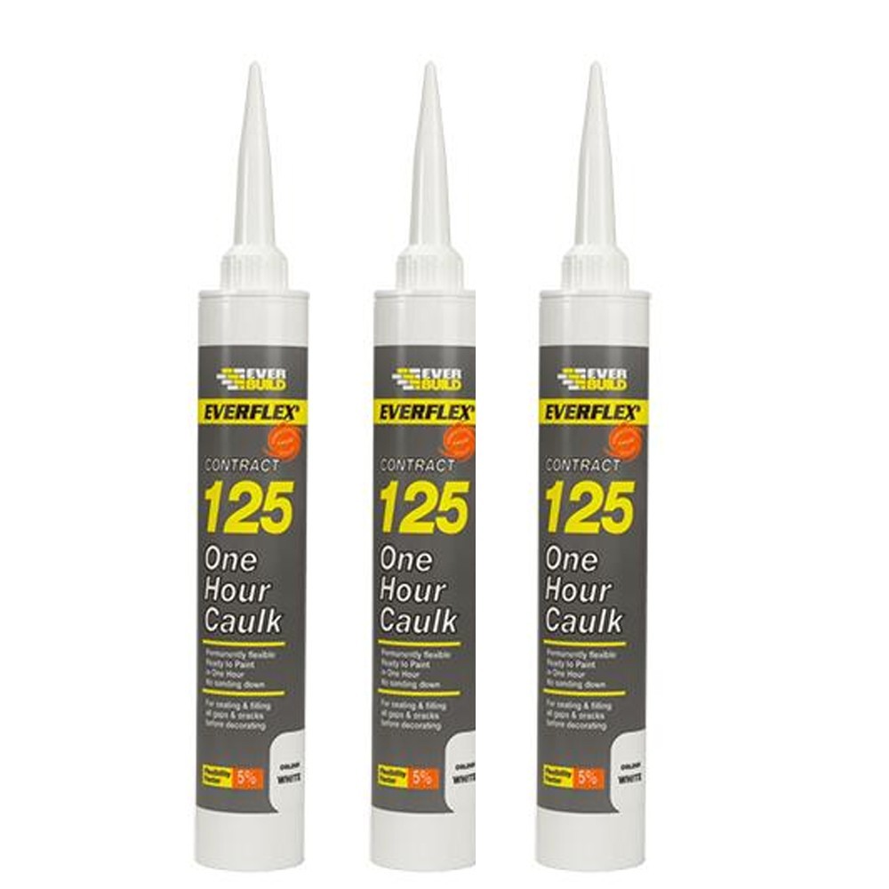 Everbuild Everflex 125 One Hour Caulk Sealant & Filler White 310ml x 12 - Image 6