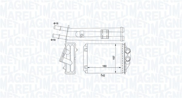 Magneti Marelli WäRmetauscher HeizungsküHler FüR Fiat 500 1.2 0.9 Ford KA-image