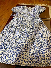 The Get Womens Size Medium Blue Cheetah Print Dress NWT