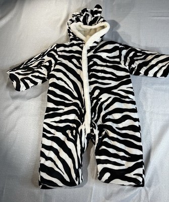 J.J. Coolwear 18 Mo baby toddler hooded jacket or snowsuit Zebra Print Snaps