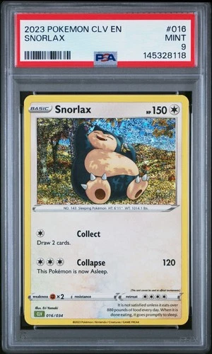 2023 POKEMON CLV-CLASSIC VENUSAUR & LUGIA EX DECK #016 SNORLAX PSA 9