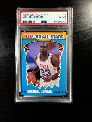 1990-91 Fleer Michael Jordan All-Star #5 PSA 8