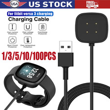 Wireless Charger For Fitbit Sense Versa 3 4 Watch USB Fast Charging Dock Cable