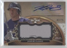 2013 Topps Triple Threads Unity Jumbo Relics Sepia 42/75 Josh Rutledge Auto 0s3