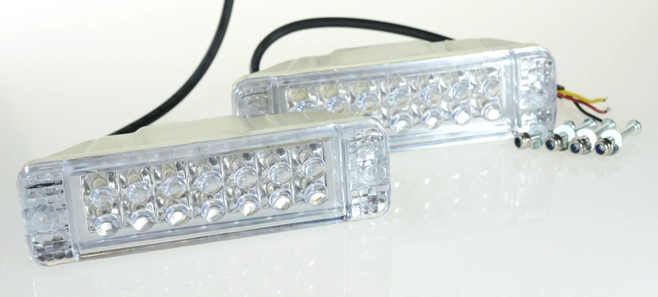 PAIR of LED Indicators, Signals + DRL or Park lights For ARB Bullbars 135 x 38mm - Image 3 of 4