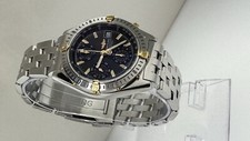 BREITLING Chronomat B13352 Date Black Dial Automatic Men's Watch Two Tone Bezel 9