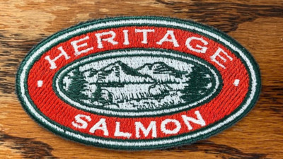 Heritage Salmon Packaging Plant Iron-On Patch, 3 5/8'' x 2''