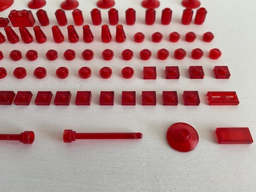 LEGO CLASSIC SPACE VINTAGE LOTTO DI PEZZI ROSSI TRASLUCIDI SPAZIO ECC. - Foto 7 di 7