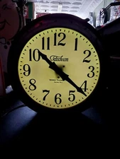 Old Telechron neon advertising clock..see my porcelain signs, Ford Chevrolet OLD