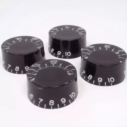True Custom Shop® Black Embossed Speed Knobs for Gibson USA Les Paul SG 4pk