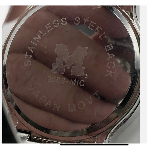 Impressive Stainless University of Michigan Chunky Wristwatch /b - Picture 6 of 9