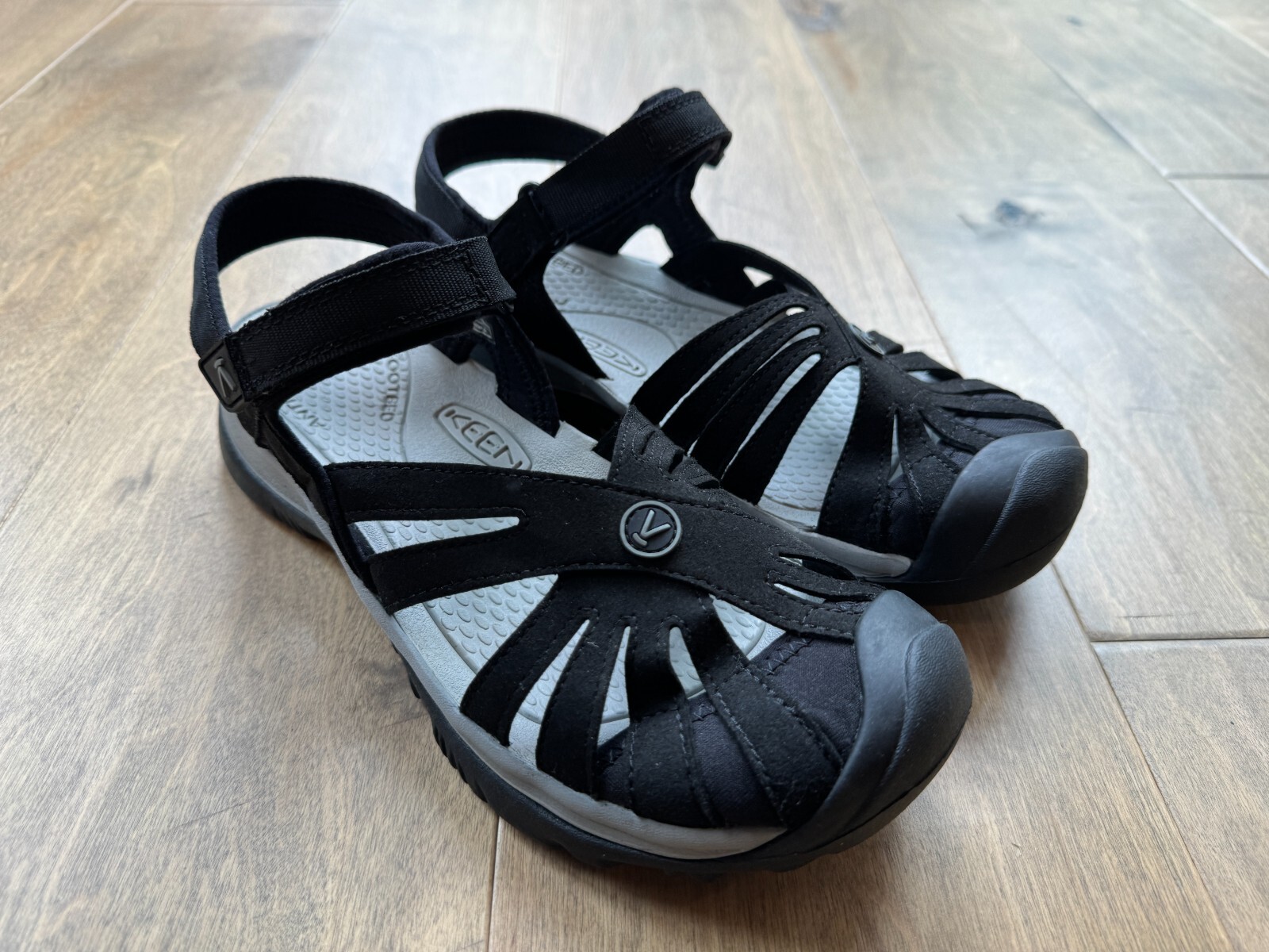 Scarpe sandali Keen Rose Slingback nero grigio neutro 1008783 donna taglia 8 nuove senza scatola