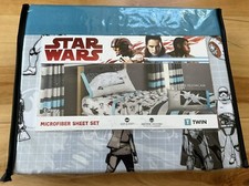 NEW Disney Star Wars Kids 3 Piece Twin Sheet Set Microfiber Soft
