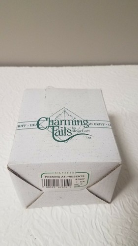 CHARMING TAILS "PEEKING AT PRESENTS" FIGURINE BRAND NEW IN BOX - Picture 7 of 9