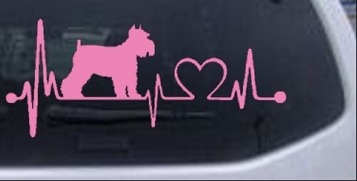 Schnauzer Heartbeat Lifeline Dog Car Truck Window Laptop Decal Sticker 10X4.3 - Picture 10 of 32