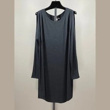 NEW Gap Dress Womens Large black knit open cold shoulder casual