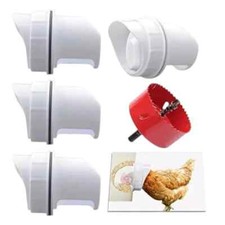 Chicken Feeder Kit for Buckets, Rain  Insect Proof, Port Gravity, Poultry DIY