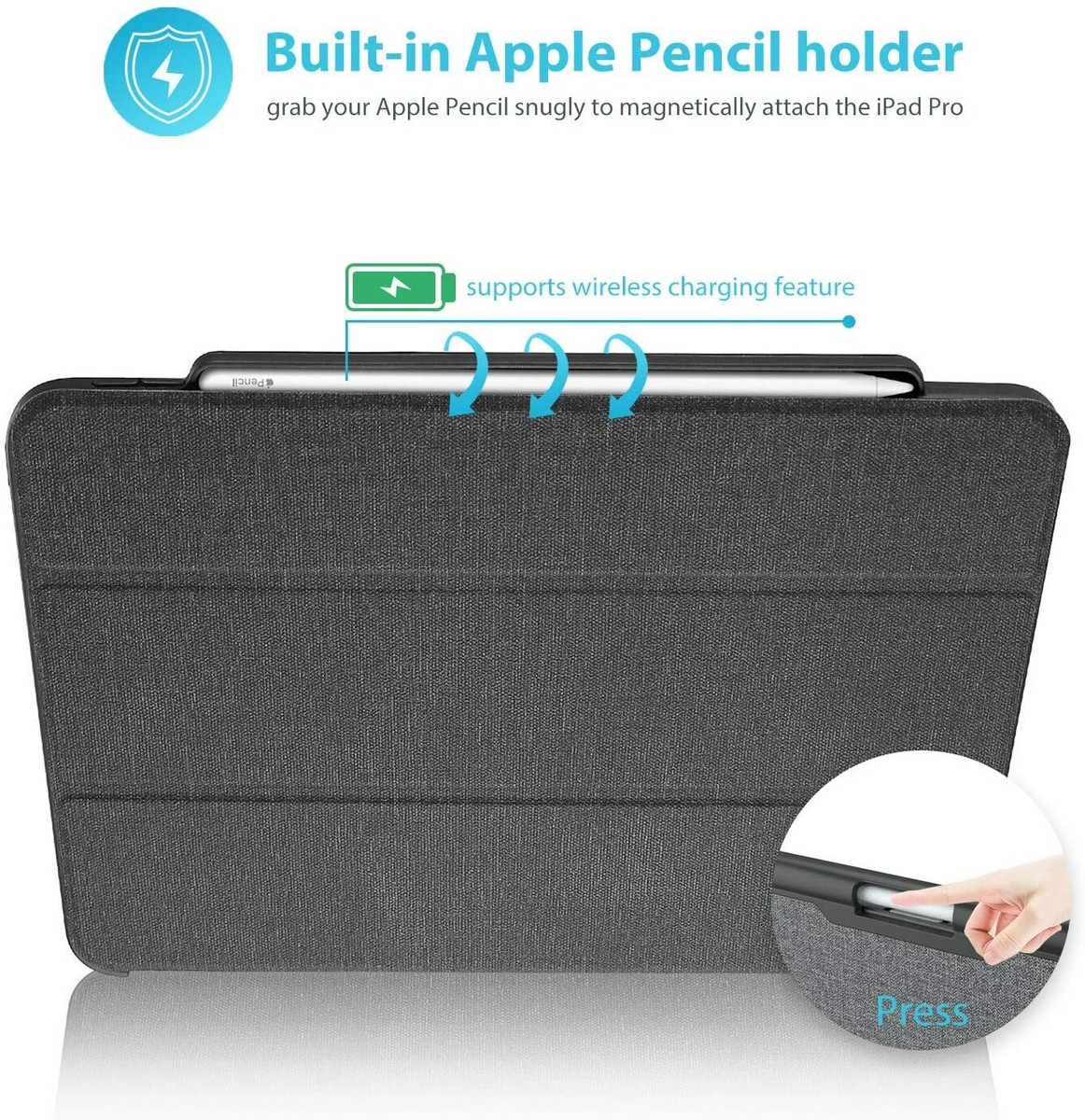 Smart Case Fintie @ IPad Pro 11 2018 1ra Gen Con Portalápiz | Cuotas - Foto 6