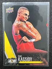 Isiah Kassidy #14 Yellow Parallel AEW 2021 Upper Deck Wrestling Trading Card.