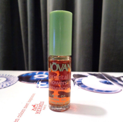 VINTAGE JOVAN MODERN FLOWERS ESSENCE 1970'S RETRO DESIGN FULL SPLASH 1/8 FL OZ