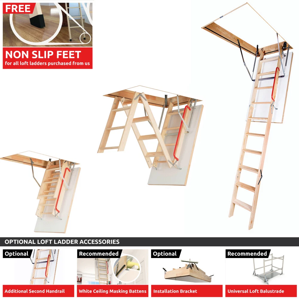 Wooden folding 2024 loft ladder