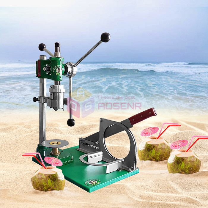 Manual Coconut Opener Coconut Opening Machine Green Young Coconut