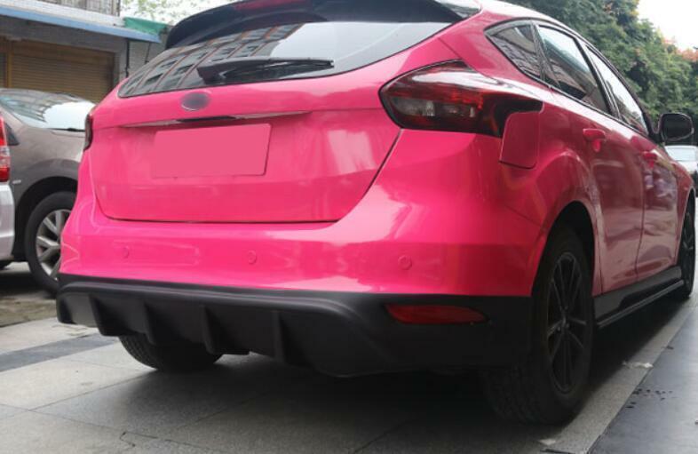 Alerón Lateral Trasero Para Ford Focus Hatchback 2015-2018 | ABS Negro Brillante | Estilo Canard Splitter | Fácil Montaje