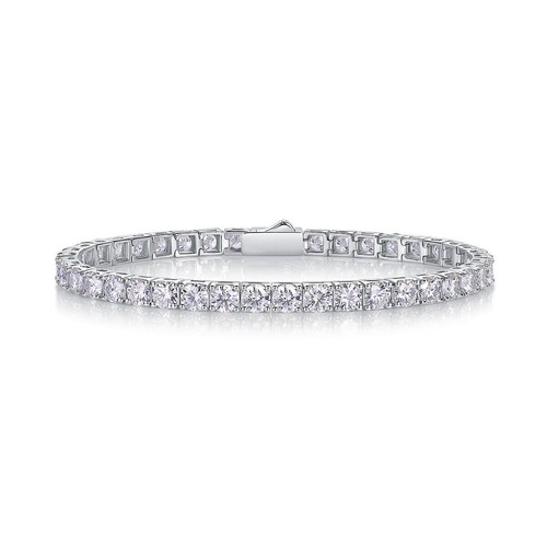 2-5mm Round Cut VVS Moissanite Tennis Bracelet for Women Men 925 Sterling Silver - Picture 12 of 16
