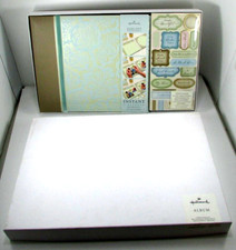 NEW Vintage Hallmark ELEGANT Album SBK4069 Blue  Green 8x8 Kit Just Add Photos