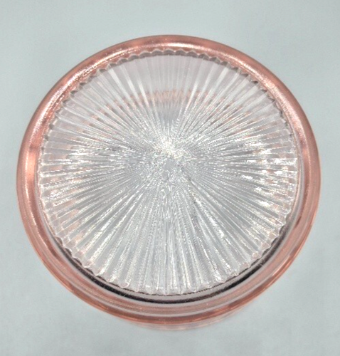 Vintage Pink Depression-Jeannette Glass Hex Optic Pink Bowl Honeycomb - Picture 4 of 5