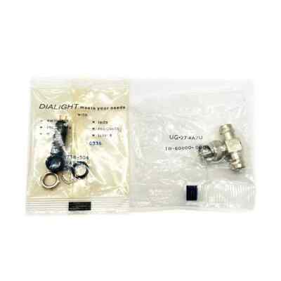 Amphenol UG-274A/U BNC Plug Adapter, Dialight 508-8758-504 Lamp Socket - 2 pcs