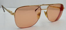 Vintage Pierre Cardin Gold Pilot Half-Rim Metal Sunglasses FRAMES ONLY