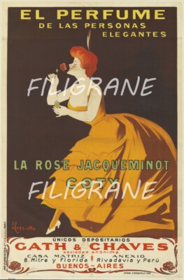 ROSE JACQUEMINOT COTY Rarv - POSTER HQ 50x70cm eines VINTAGE POSTERS