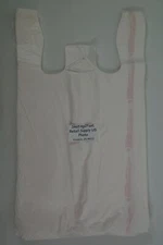 1000 Qty. White Grocery Plastic T-Shirt Bags w/ Handles Supermarket Retail